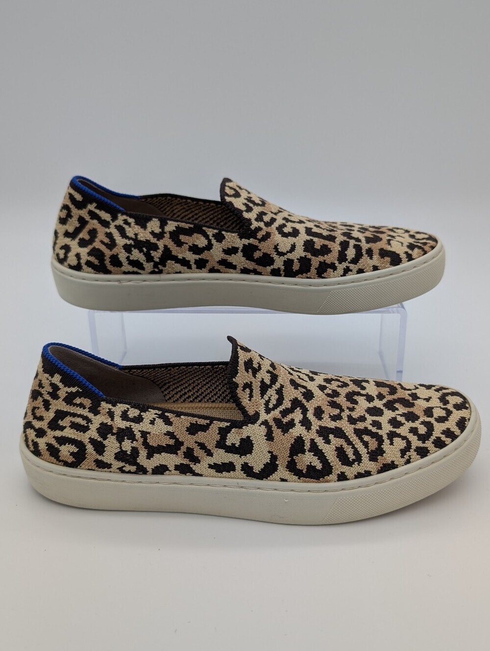 Rothy's Desert Cat Camo Cat Original Slip-On Leopard Print Sneakers - Picture 4 of 9